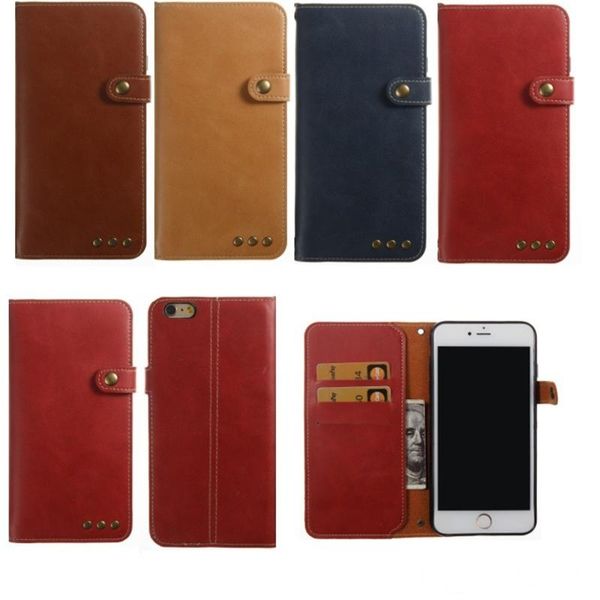 

new for iphone x retro crazy horse pattern simulation skin iphone8 mobile phone case iphone8plus wallet protector