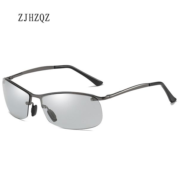 

zjhzqz polarized pchromatic sunglasses mens womens fishing running golf outdoor driving transition chameleon lens eyewears, White;black