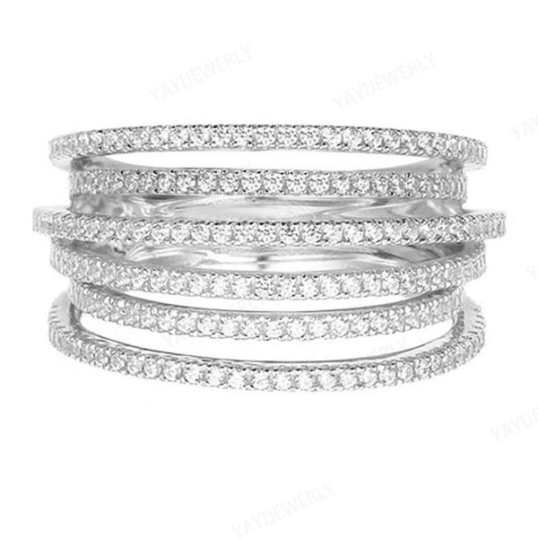 

yayi jewelry fashion princess cut 6.4 ct white zircon silver color engagement rings wedding heart rings party gifts 1403, Golden;silver