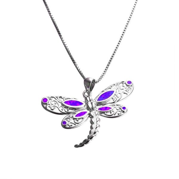 

fashion jewelry delicate cute dragonfly pendant necklace girl party glamour accessories birthday gift popular jewelry, Silver