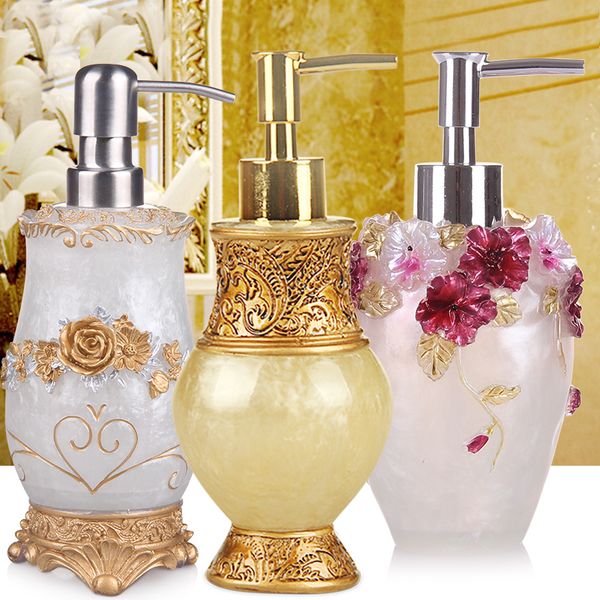 

bath accessory set 400ml large capacity resin lotion bottle soap dispenser cream with spray pump