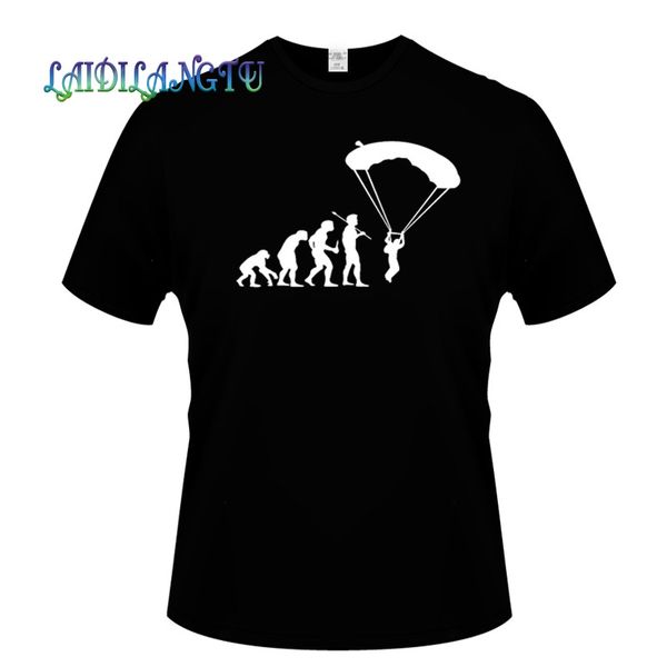 

fashion summer men's casual t-shirt skydiving parachute open sky print t shirt short sleeve o-neck streetwear tees