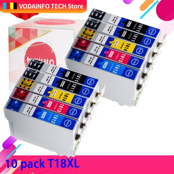 

10pcs t1811 t1814 t1801 t1804 ink cartridge for xp-325 xp-405wh xp-405 xp-215 - xp-412 xp-315 xp xp-212