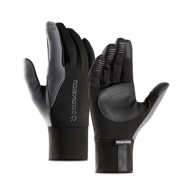 

fingerless gloves men touch screen leather thinsulate lined driving warm winter keep mittens male, Blue;gray