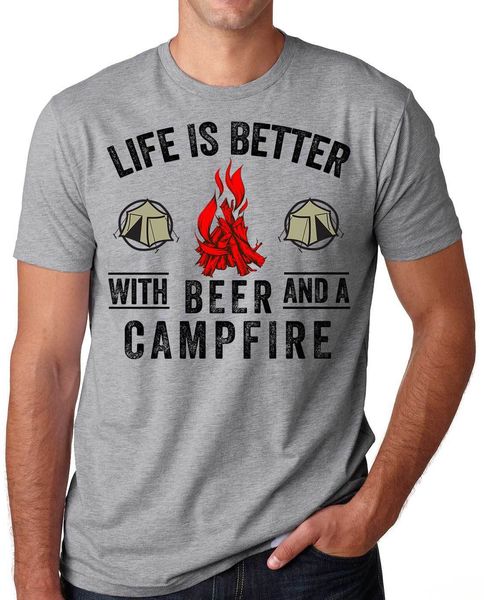 

2019 мода лето стиль пива костер футболка camp tee shirt fishs охотится summer tee tee рубашки