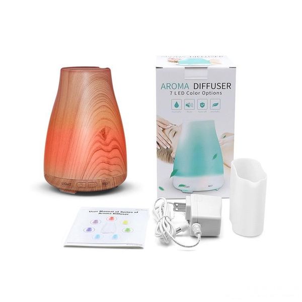 

new 100ml aroma essential oil diffuser ultrasonic cool mist humidifier air purifier 7 color change led night light for office home