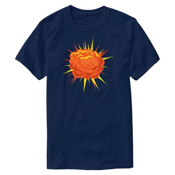 

funny explosion t shirt hipster anti-wrinkle round collar solid color novelty men t-shirts plus size s-5xl high quality