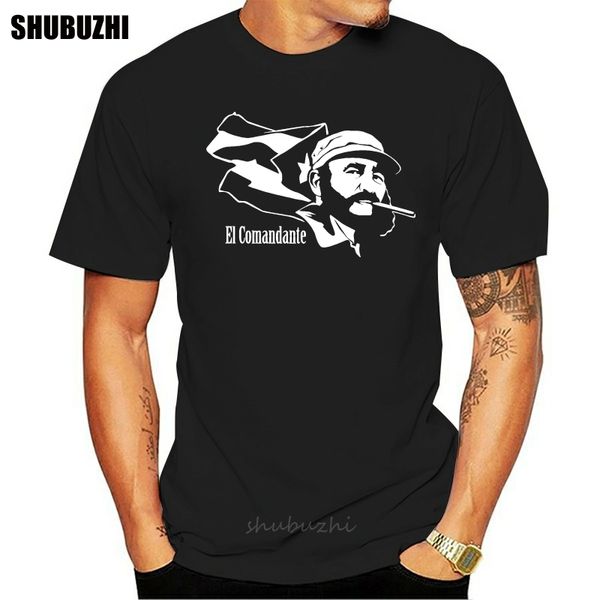 

t shirt men funny casual cotton print t shirt el salvador commander fidel castro, cuba communist of cuba male tee shirt