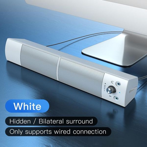 

pc bluetooth soundbar detachable subwoofer speaker usb wired with microphone stereo surround tv speakers aux 3.5mm for laptop
