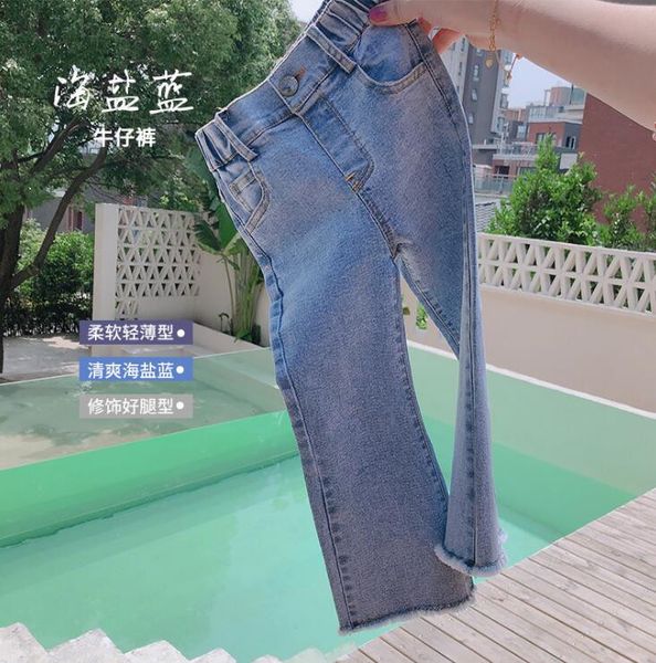 

2020 new arrival girls denim pants auutmn fashion girls jean pants 2-7t yq23, Blue