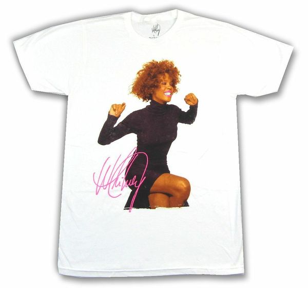 

funny whitney houston smile pic p image white t shirt men cotton tees streetwear