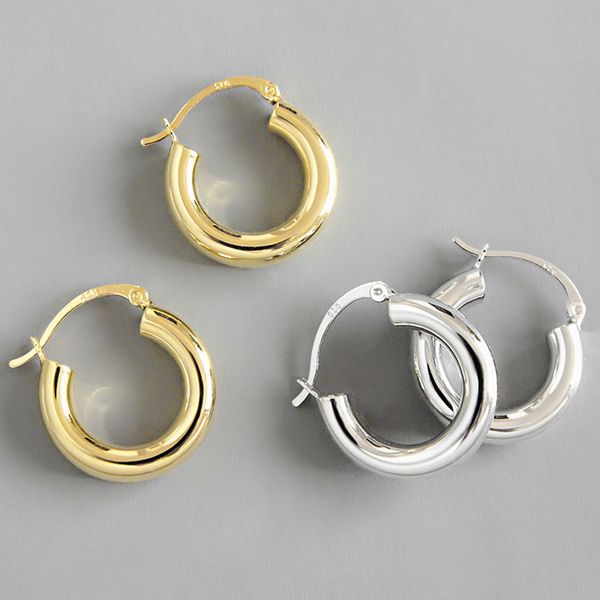 

fashion cold wind round earrings ladies circle gold silver color earrings simple girl party jewelry accessories gifts, Golden;silver