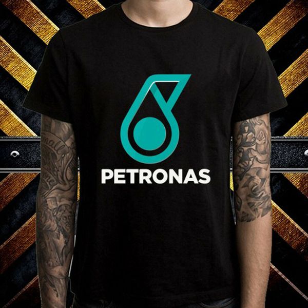 

petronas oil company гонки логотип men's черная футболка размер s для 3xl сыпучие плюс размер футболка