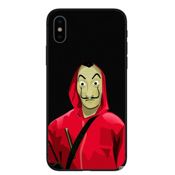 

la casa de papel money heist phone case cover shell for apple iphone 5 5s se 6 6s plus 7 7plus 8 8plus x soft silicone phone bag