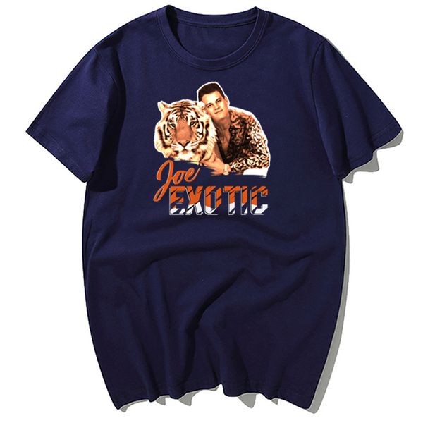 

смешной тигр король джо экзотической печать футболки лето мужская тенниска причинные 100% хлопок с коротким рукавом футболка harajuku street