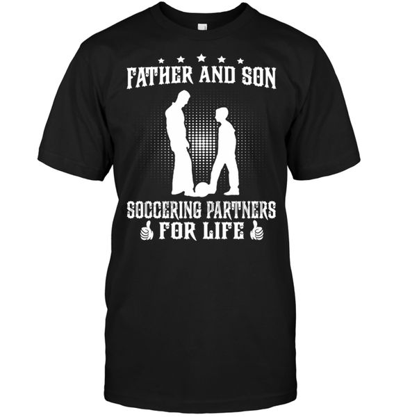 

марка отец и сын soccering partners for life футболки мужчин с коротким рукавом футболки