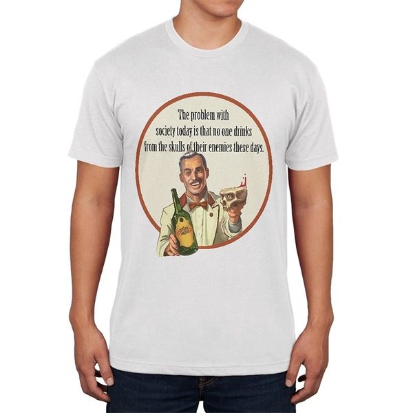 

drink from the skulls of your enemies white soft t-shirt