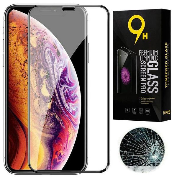 

tempered glass full cover curved screen protector resistant film guard for iphone 12 pro max 11 xs xr x 8 7 6s plus se 2020 with retail box