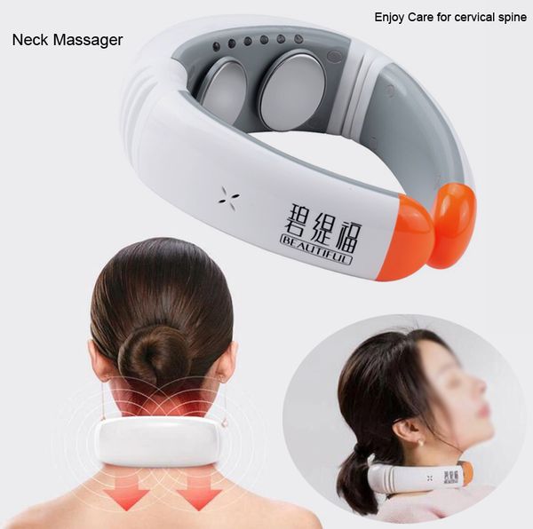 

smart electric hee massager pulse watered портативный беспроводной шеи массаж оборудование 6 режимов 16 скоростей электрический импульсный м