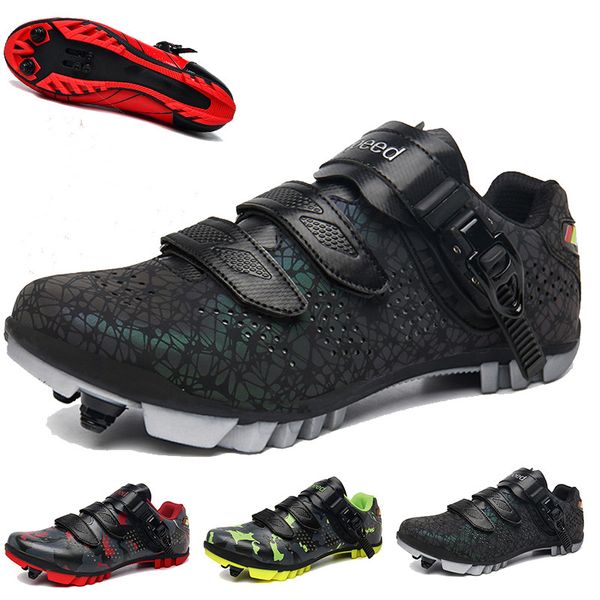

cycling footwear mtb shoes men outdoor nonslip road bicycle sneakers 2021 zapatillas ciclismo self-locking mountain bike sport shoe, Black