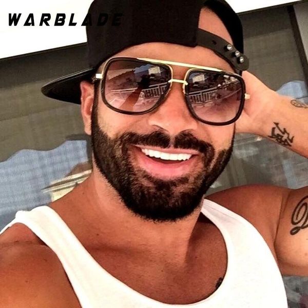 

warblade big frame square sunglasses men women brand designer gradient sun glasses female 2020 mirror oculos shades glasses, White;black
