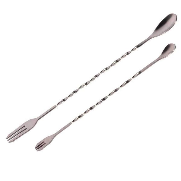 

double headed stir spoon stainless steel mixing wine scoop screw handle silvery ladle kitchen restaurant supply accessories 1 7hc b2