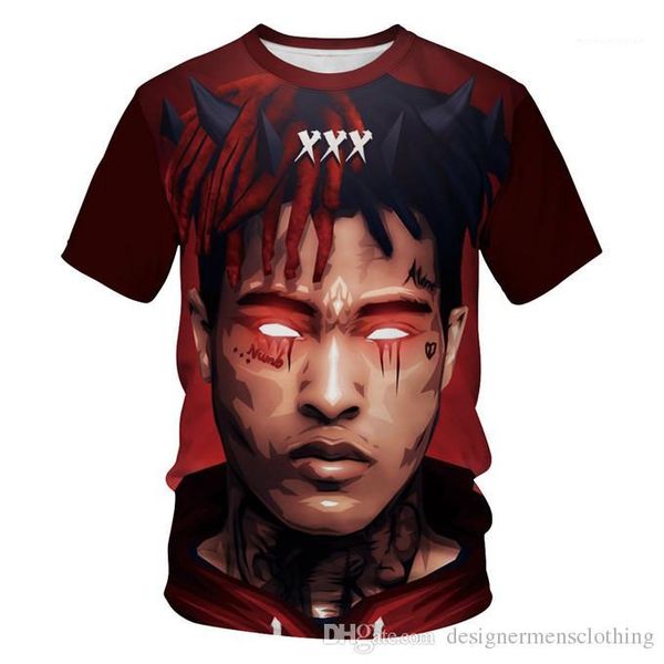 

tshirts 3d digital printed short sleeved usa rapper male o neck tshirts teenagers designer clothes xxxtentacion summer mens, White;black