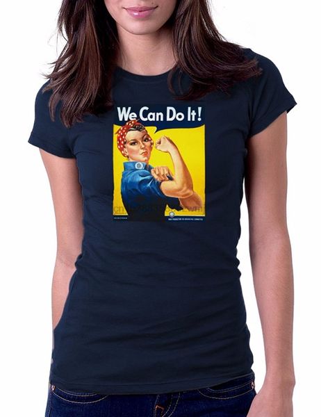 

2020 summer new costumes for rosie the riveter - we can do it casual tee shirts