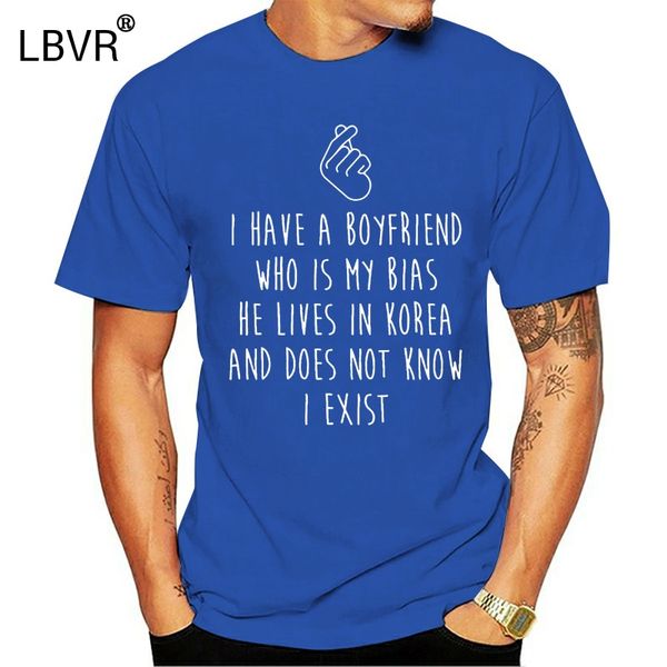 

мужчины тенниска у меня есть парень кто мой bias смешные kpop tshirts женщины-тенниска