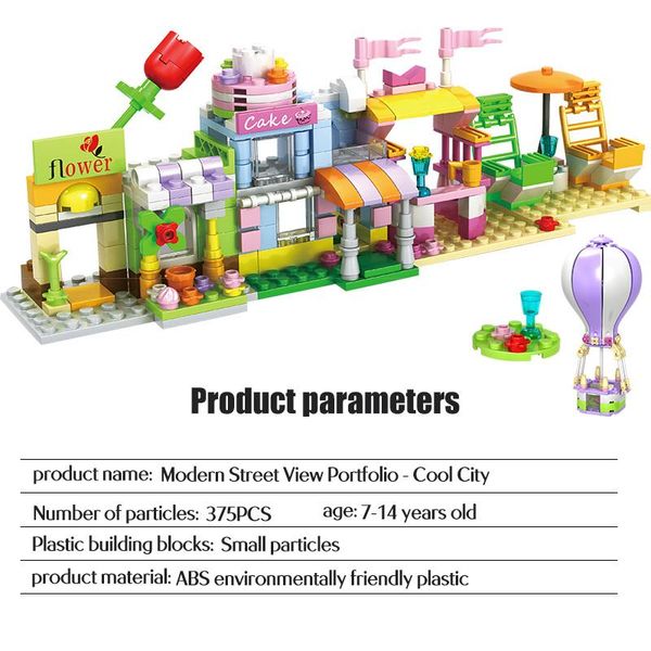 

375pcs mini blocks city view flower house friends models cake shop building blocks educational toys for girl christmas gift qylgyd mywjqq