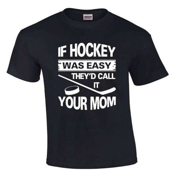 

new arrived summer style men t shirt if hockey was easy | hockey t-shirt cool hip-hop fashio mens tshirt big size 3xl