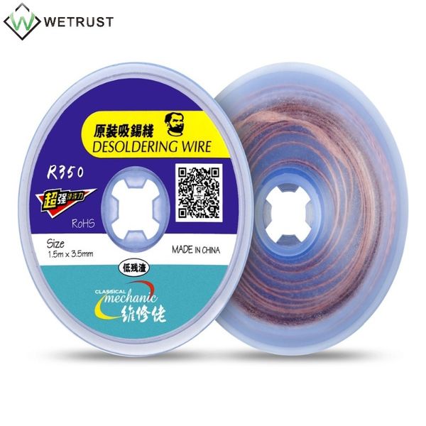 

original mechanic r350 wick desoldering wire 2020 2515 3015 low residue tin strip bga strip tin for pcb board solder clean tool
