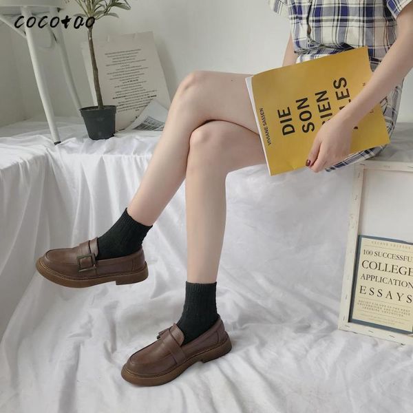 

2020 wild student british college style female japanese soft girl single shoes harajuku retro chic uniform shoes, Black