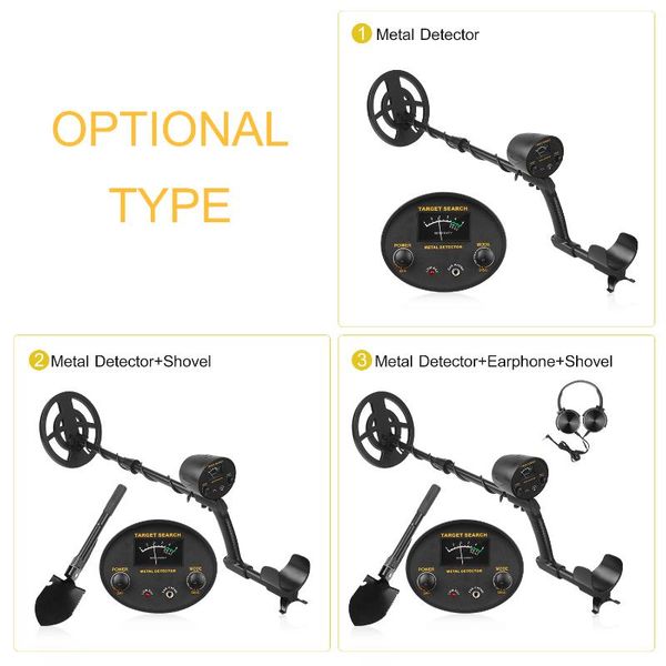 

metal detector dual mode high-accuracy metal finder with waterproof search coil adjustable stem with low battery indicator