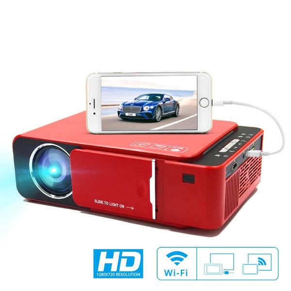 

t6 portable hd led projector hdmi ( android wifi optional ) video beamer support 4k full hd 1080p home theater cinema