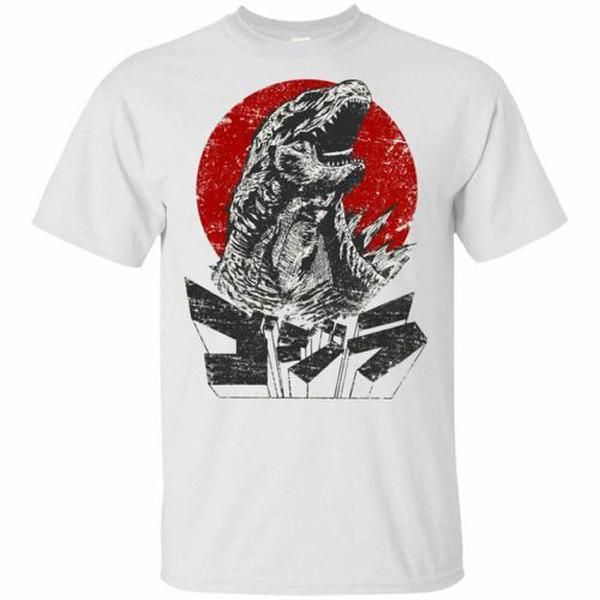 

King of the monters T shirt Godzilla mens tee shirt short sleeve s 5XL