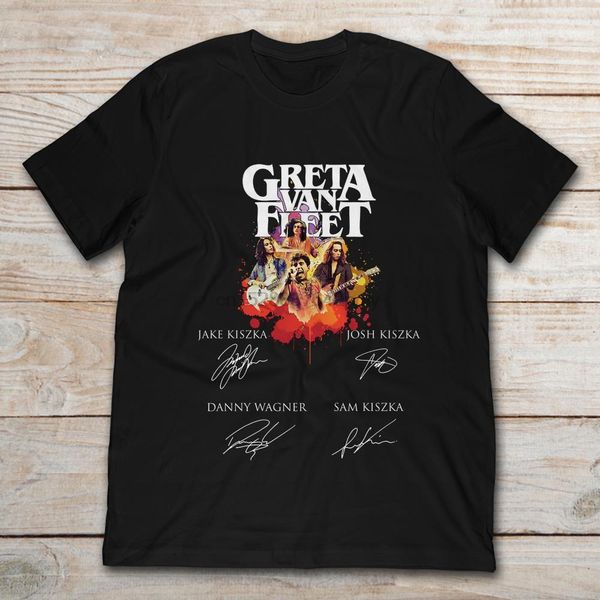 

greta van fleet members signatures t-shirt