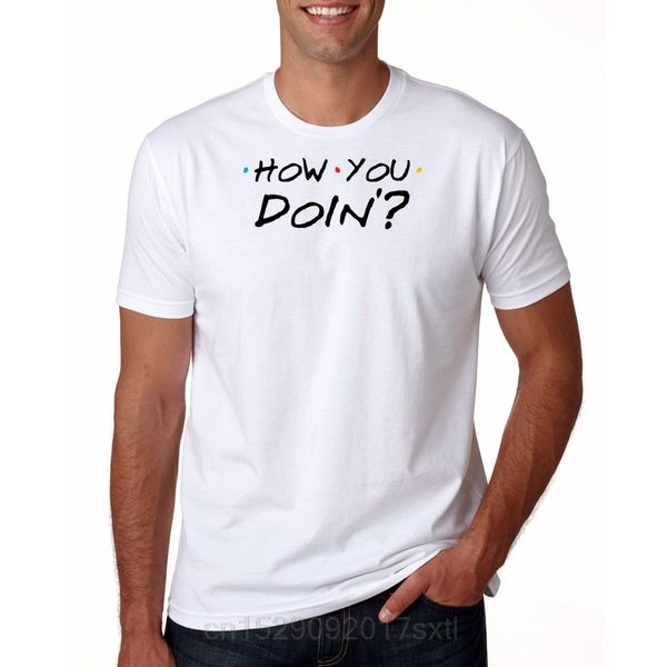 

summer tee how you doin quotes joey tribbiani frinds tv shows t shirt graphic tee casual black tee shirt