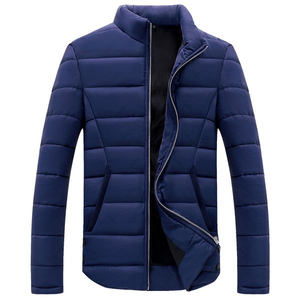 

men's down & parkas winter mens hooded thick gray black navy blue brand clothing man's slim fit warm male wear coats plus size 4xl
