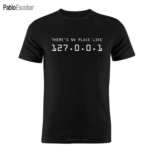 

shubuzhi cotton t shirt there's no place like home ip address home funny coder developer programmer geek joke gift tee