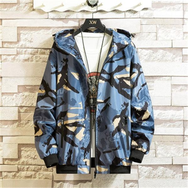 

floral camouflage man jacket zipper pocket sell mens coats long sleeved casual outerwear clothing fashion new male designer coats, Black;brown