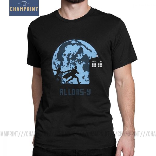 

doctor who t-shirt allons-y doctorsthirteenth dw t-shirt men short sleeves funny tees o neck pure cotton black t shirts
