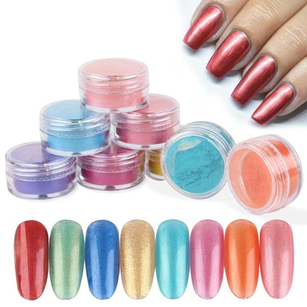 

bellylady 12 pcs/set nail art pearlescent powder magic mirror powder nail art accessories