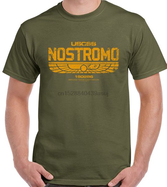 

distressed nostromo - retro alien movie - mens sci-fi t-shirt aliens film