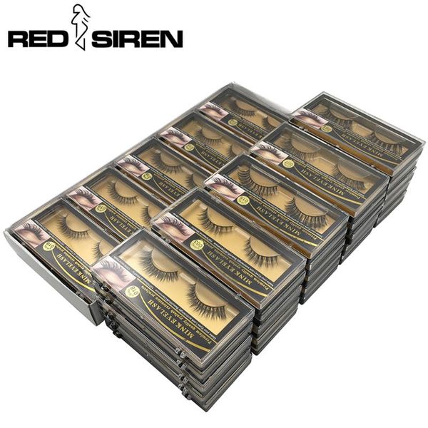 

false eyelashes red siren 20 pairs / lot mink wholesale 8 styles natural lashes handmade bulk maquillaje