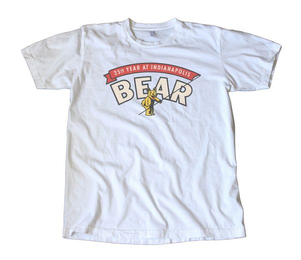 

bear 25th year at the indy 500 decal t-shirt