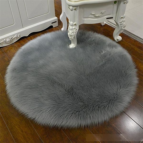 

30*30cm soft artificial sheepskin rug chair cover bedroom mat artificial wool warm hairy carpet seat textil fur area rugs
