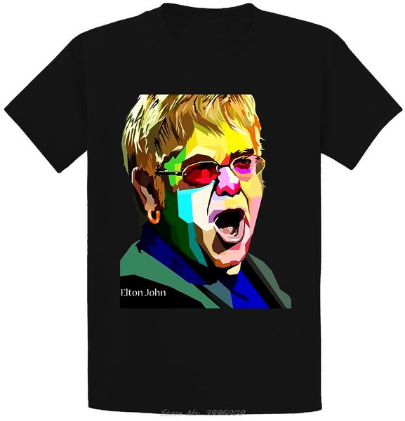 

personalized t-shirts elton john color design art shirt for men summer short sleeve cotton tshirt streetwear