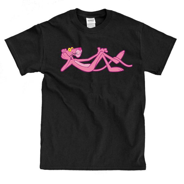 

pink panther black t-shirt - доставка быстро! высокое качество