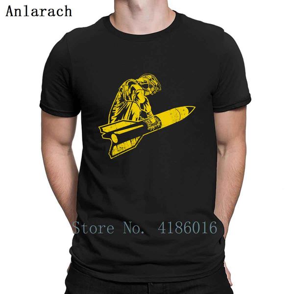 

rocket space zoom aliens astronaut t shirt gift standard spring building o-neck basic solid printed cotton shirt